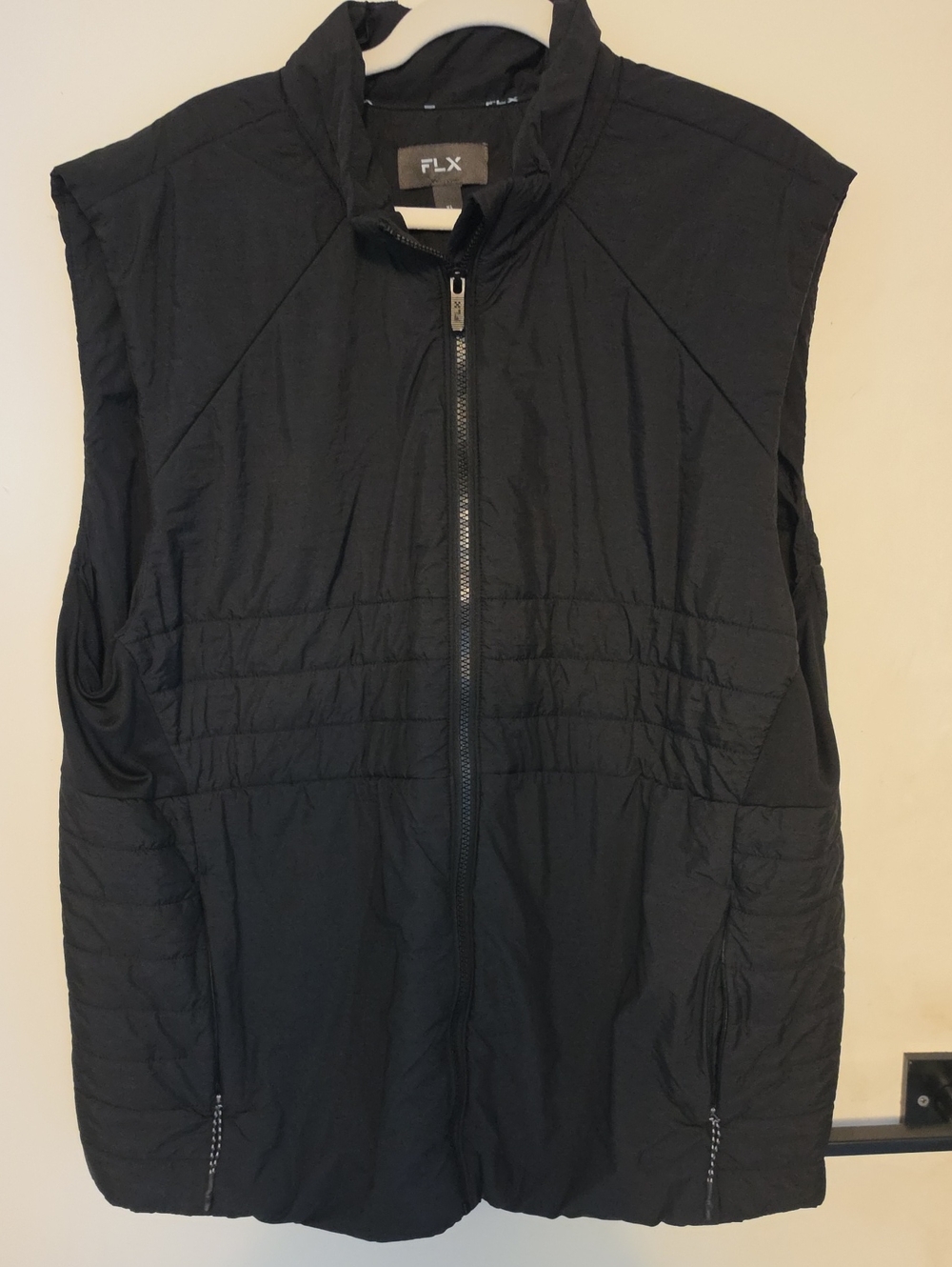 FLX Men's Black Quilted Lightweight Vest